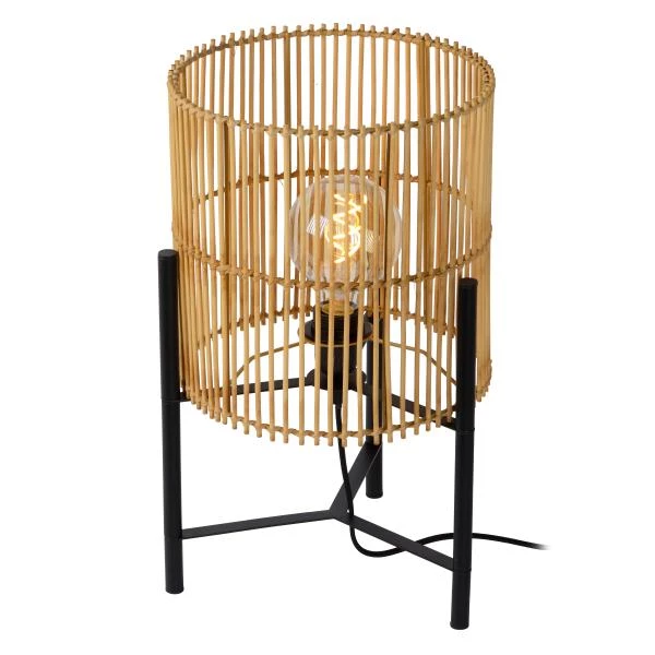 Lucide JANTINE - Lampe de table - Ø 30 cm - 1xE27 - Naturel - détail 1